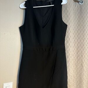 BCBGMaxAzria Black V-Neck Mini Dress